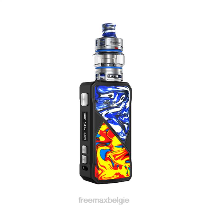 D0FZ69 - FreeMAX vape review geel blauw FreeMAX MAXUS 50w-set