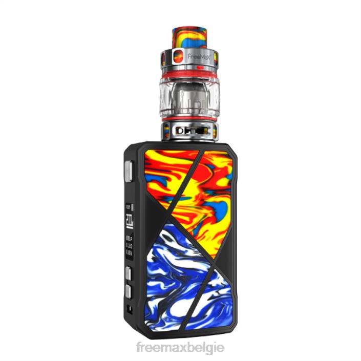 D0FZ9 - FreeMAX vape review rood blauw FreeMAX MAXUS 200W-set